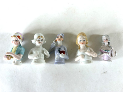 Choose from 4 Half Dolls 2  Tall Colorful Vintage Excellent (H)