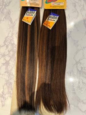 MilkyWay 100 % Echthaar gewebt 18'' P1B/30 Highlight 2-teiliges Produktbündel Yaky & Europa