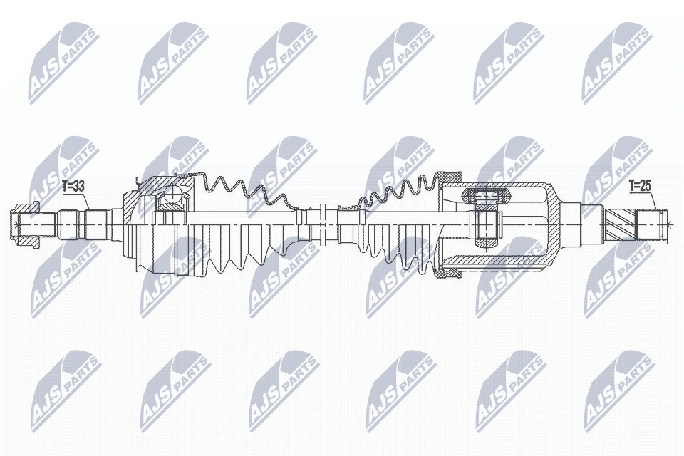DRIVE SHAFT NPW-DW-031 FOR CHEVROLET CRUZE/Hatchback/Station/Wagon LUJ 1.4L - Image 6