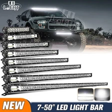 7/14/20/26/32/38/44/50" LED Light Bar Combo Offroad Driving SUV UTV Truck 4WD