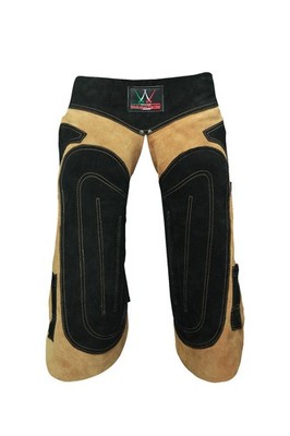 Hufschmiedschürze | Deluxe Volllederschürze Chaps | 4 Messertaschen & 2 Magnet