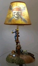 Disney 2005 Pirates Of The Carribean Animated Lamp Curse Black Pearl Glow Vtg