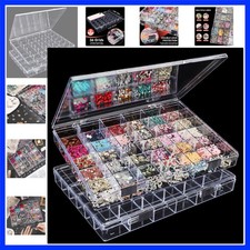 36 Grids Clear Plastic Organizer Boxes, Jewelry Storage Container