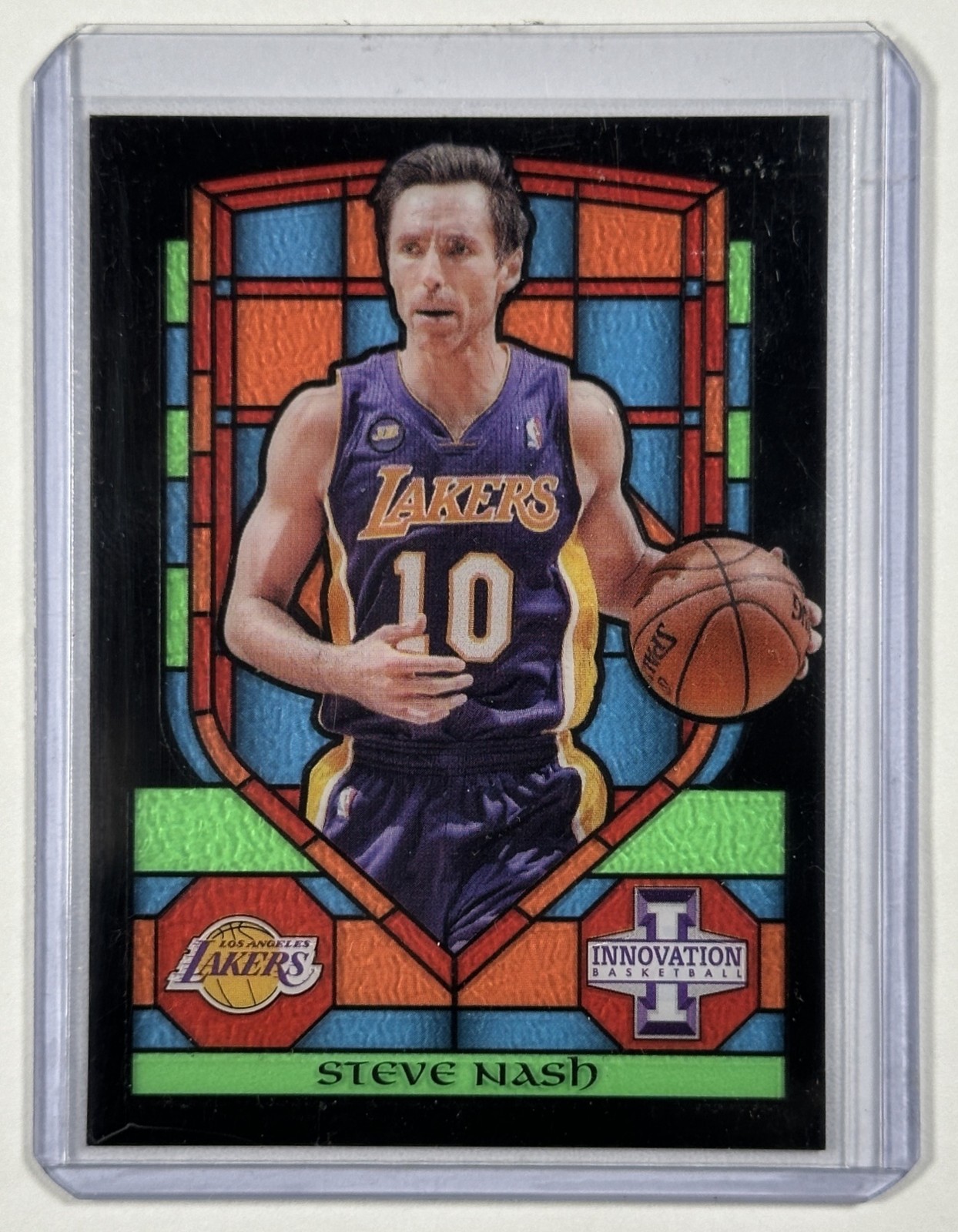 STEVE NASH 2013-14 PANINI INNOVATION #26 STAINED GLASS SP LAKERS