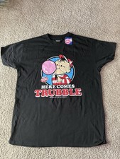 Dubble Bubble Chewing Gum T-Shirt "Here Comes Trubble" Size Large.