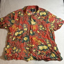 Jams World Shirt Mens XL Hawaiian Floral Rayon Limited Edition Folk Flower Print