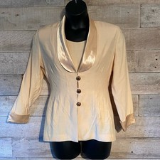 Vintage JR Petite by Joseph Ribkoff women's jacket  tank top set in size 10P
