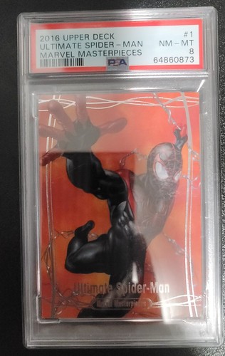 2016 Marvel Masterpieces Level 1 Ultimate Spider-Man #1 PSA 8