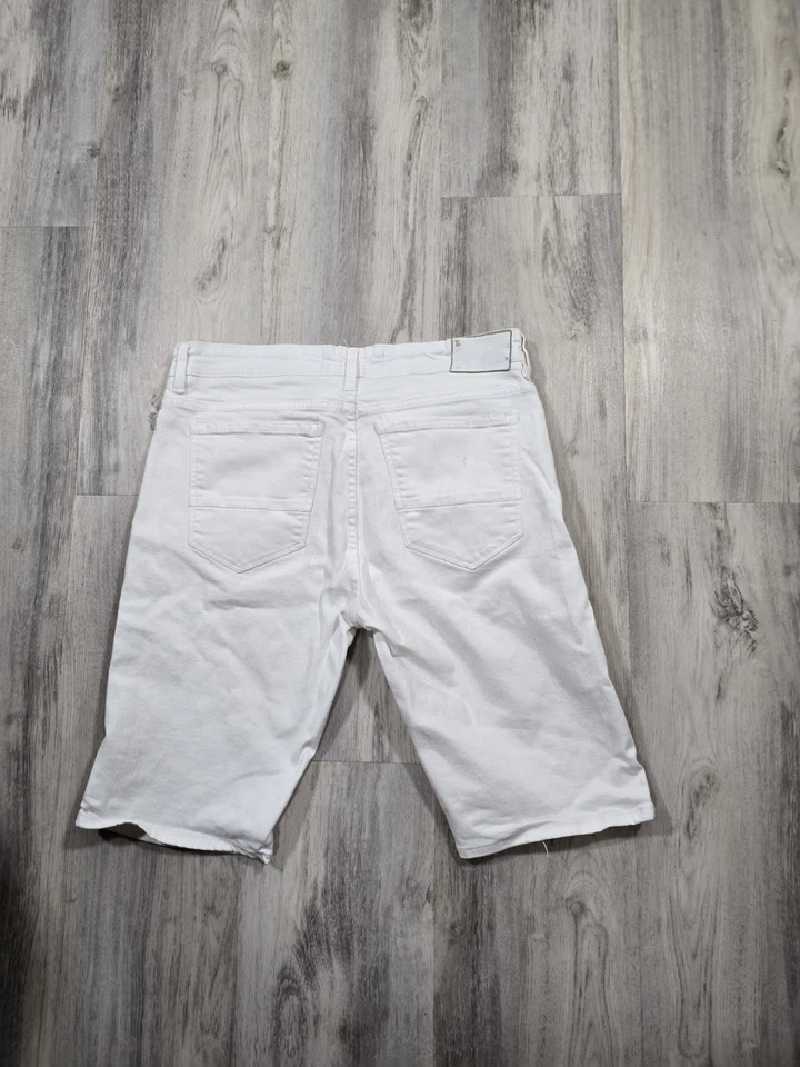 Jordan Craig Vaqueros Vaqueros Cortos Blanco Hombre 34 Mezcla Algodón Foto 3 de 4