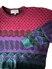 Vintage Mondo di Marco Multi Color Sweater Size L / 52 Apres  Colorful Italy Y2K