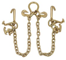 516 G70 V-chain Bridle W Rtj Cluster Hooks 6 Leg 4700 Wll Wrecker Recovery