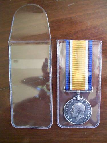 PLASTIC MEDAL WALLET for MILITARY MEDALS - Pack 50 Individual Wallets 55mm wide - Picture 1 of 1