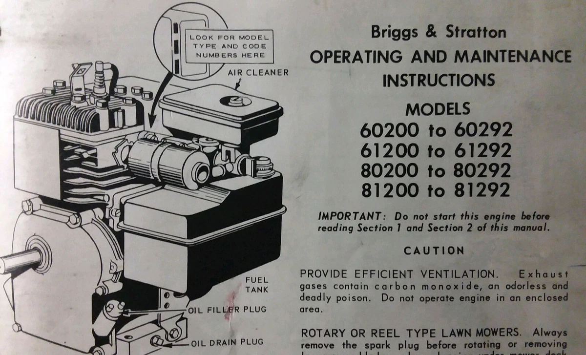 Briggs and stratton lawn mower engine manual deals
