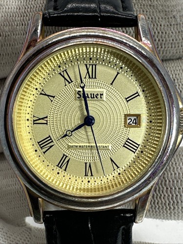 Stauer Timemaster Watch-DATE- Water Resistant 3ATM-JAPAN MVTBLACK LEATHEER BAND - Bild 2 von 20