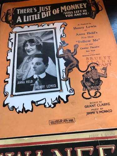 Antique/Vintagte Lot of 9 Piano Sheet Music Pre 1920 13"x10" - Picture 8 of 10
