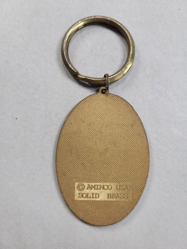 Space Shuttle AMINCO USA SOLID BRASS Old Keychain Key Holder Key Ring - Picture 2 of 4