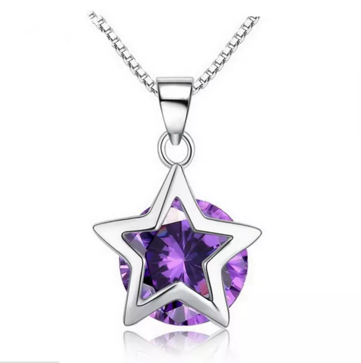 Purple store star necklace