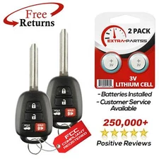 2 For 2014 2015 2016 2017 Toyota Corolla Keyless Entry Remote Car Key Fob