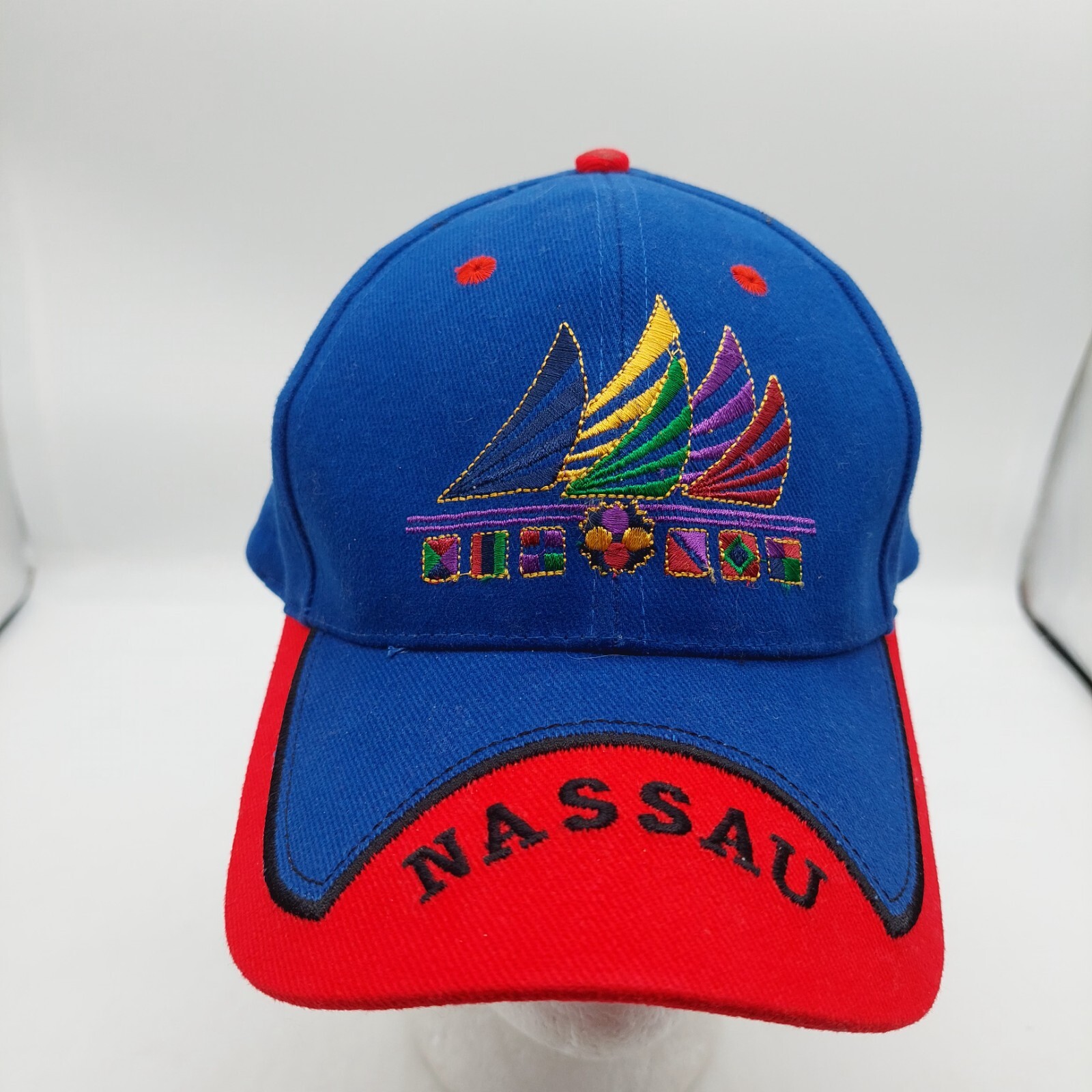 Nassau Bahamas Hat Cap Adjustable Snapback Blue Embroidered