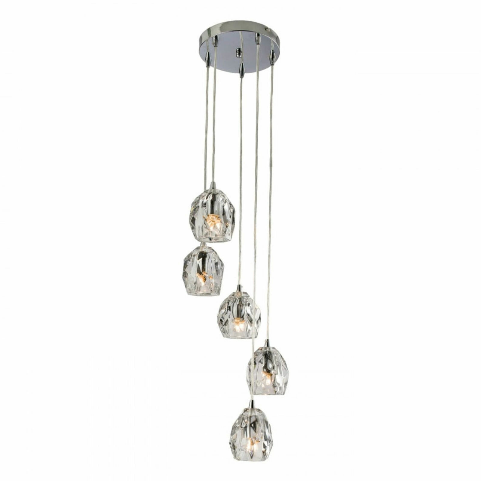 Endon Lighting 61193 Poitier 5 Light Ceiling Pendant Polished Chrome