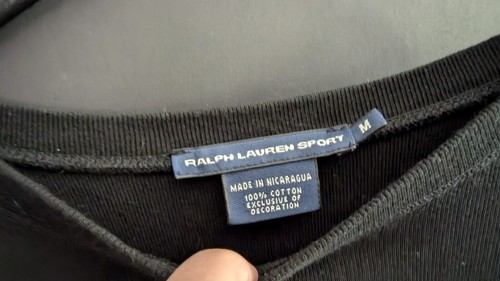 Vintage Ralph Lauren Sport Womens Long Sleeve Knit Size Medium in Black & White - Picture 10 of 14
