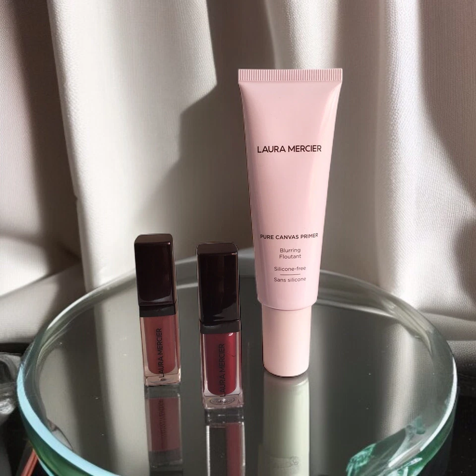 Laura Mercier Blurring Silicone Free Pure Canvas Primer and Two Mini Lip Glace - Image 3 of 4