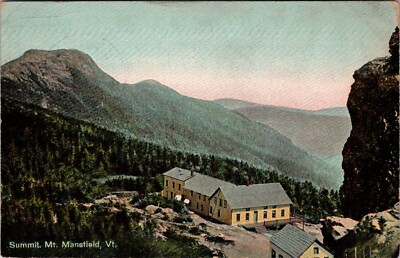 Mt. Mansfield Vermont Summit of the Mountain Buildings 1909 Antique ...