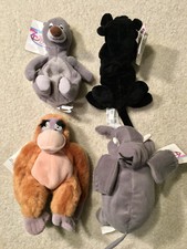 New Disney Mini Bean Bag Jungle Book Lot of 4 King Louie, Baloo, Bagheera  Shep