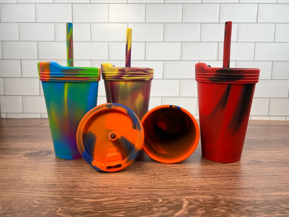 Taza de bebida de silicona 16 oz con tapa y pajita Foto 2 de 4