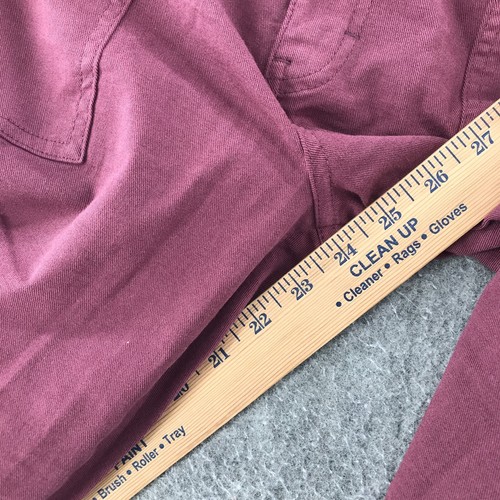Cosmic Blue Love Pants Womens Sz 33" Waist Burgundy Utility Crop Casual Stretch - 第 13/13 張圖片
