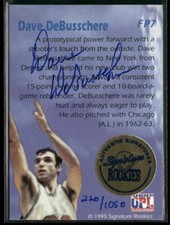 1995 Signature Rookies Kro-Max #FP7 Dave DeBusschere FFTP Autographed #/1050