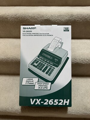Sharp VX-2652H Electronic Printing Calculator - New In Open Box
