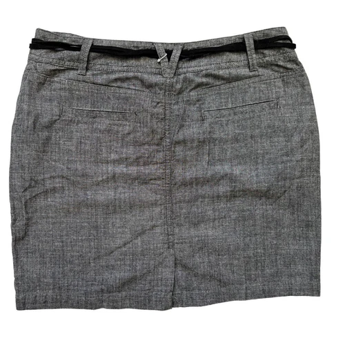 Converse One Star Women’s Gray Mini Skirt W/ Faux Leather Belt & Pockets Size 6 - Picture 10 of 14