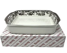 Spode Delamere Porcelain Rectangular Handled Lasagna Baking Dish 15” NEW In Box