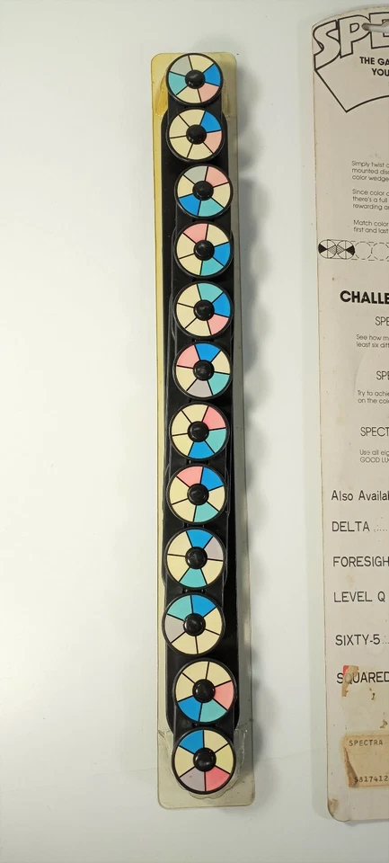 Juego de mesa rompecabezas Spectra vintage años 80 True Colors IQ Company Foto 2 de 3