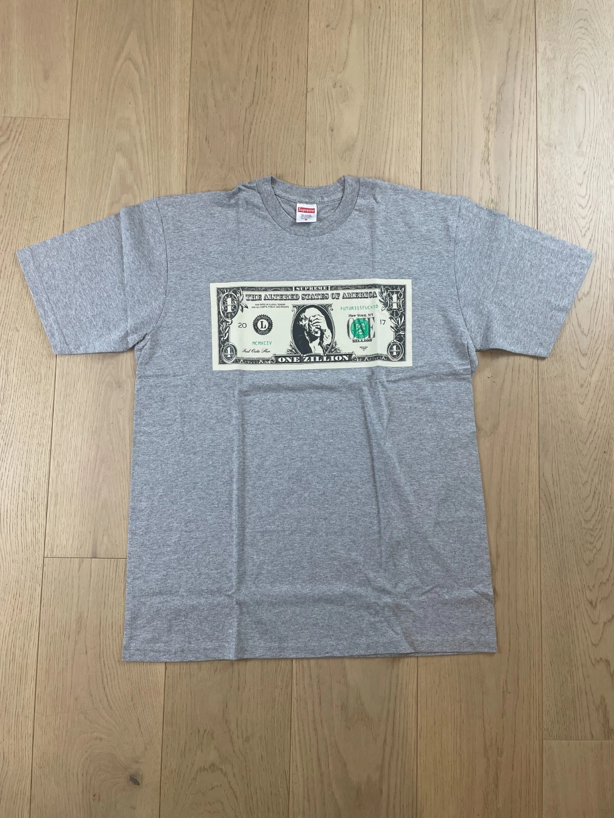 Supreme Dollar Tee FW17 Medium DS Deadstock Image Rare 100% Authentique