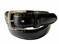 Cintura El Charro E308 BLACK doppio cuoio cucito a mano