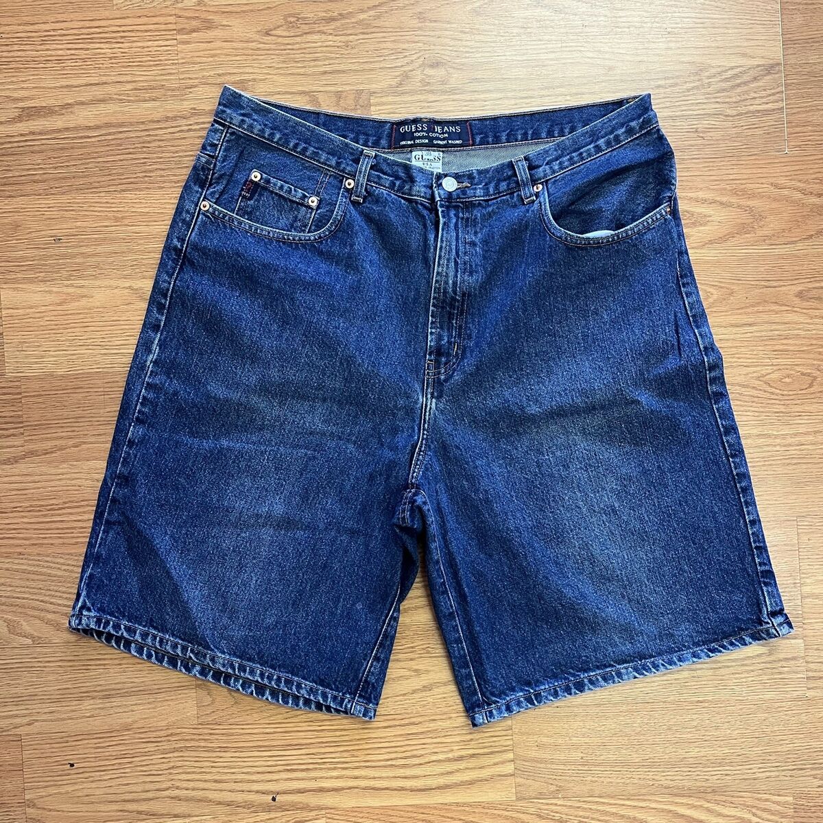 Vintage 90s Guess Jeans Shorts 36 Blue Denim Baggy Fit Jorts Vintage 90s Guess Jeans Shorts 36 Blue Denim Baggy Fit Jorts