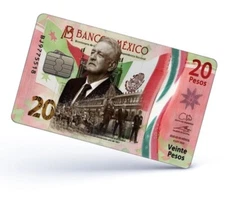 AMLO - Credit Card Skin Cover Vinyl Stickers (4 Pack) Mexican PRESIDENT 20 Pesos