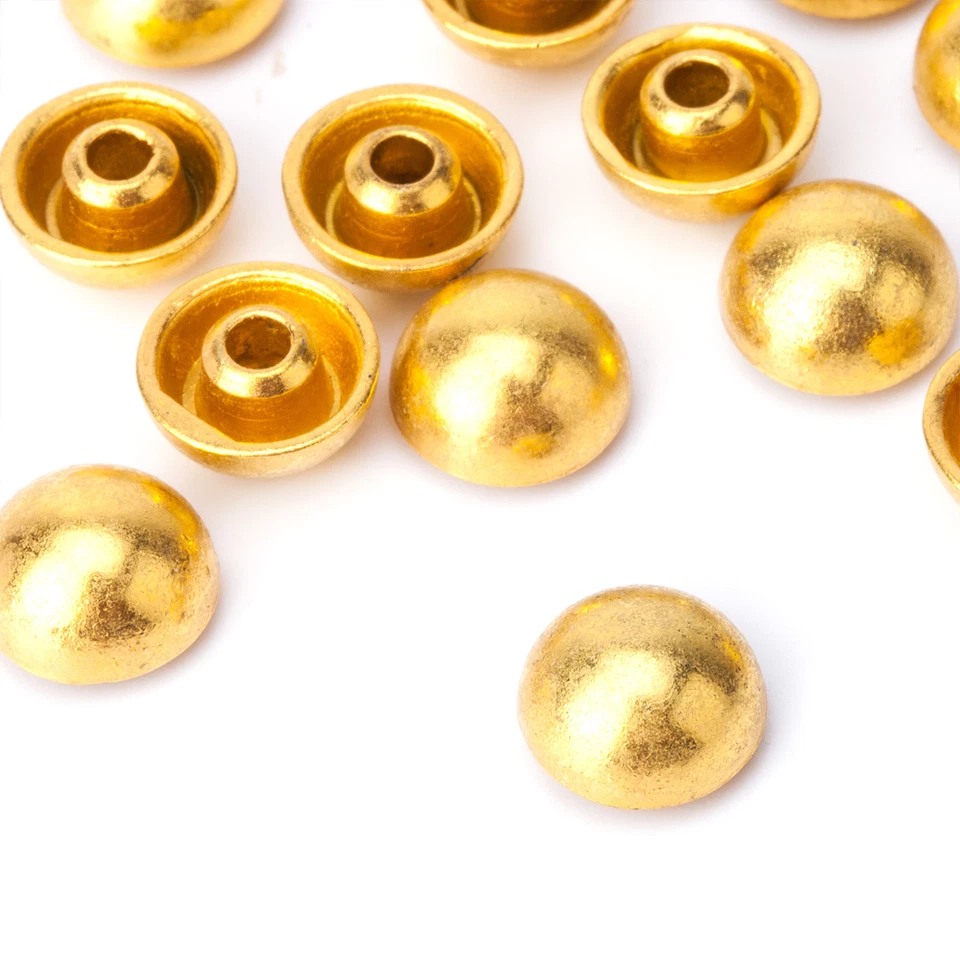 Round Mushroom Dome Studs DIY for Leather Craft Handbags Jacket Coats 6-10mm - Image 2 of 4