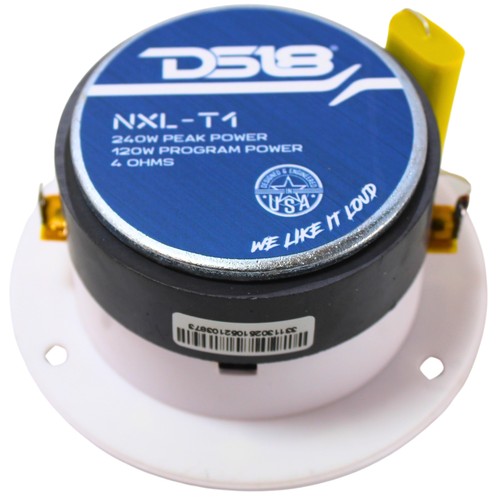 3.75" 60 Watt RMS 4-Ohm Water Resistant Marine Tweeters Pair NXL-T1 DS18 - Picture 7 of 9