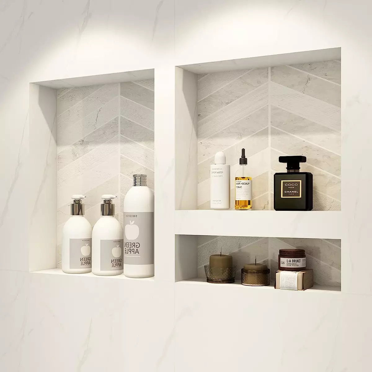 Square Shower Niche Shelf 32X20 Recessed Shower Shelf Shampoo Toiletry  Storage