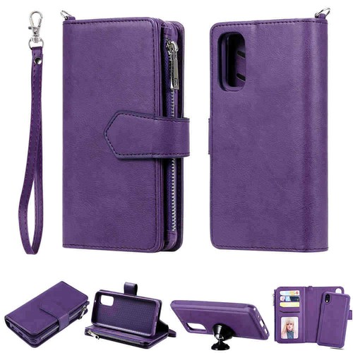 Removable Leather Wallet Case Cover For Samsung S20 Ultra S10 S9 S8 Note 10 Plus - Picture 12 of 49