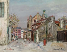 MAURICE UTRILLO Poster or Canvas Print "LA MAISON DE MIMI PINSON À MONTMARTRE"