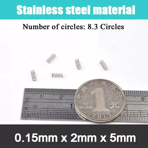 0.15mm Wire Dia 304 Stainles Steel Compression Spring Pressure Small Spring 10Pc - Picture 26 of 32