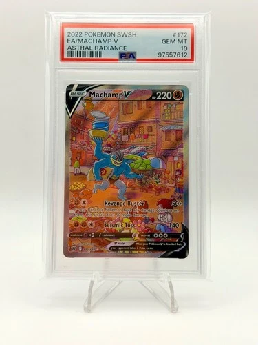 2022 POKEMON ASTRAL RADIANCE ALTERNATE FULL ART MACHAMP V 172/189 PSA 10