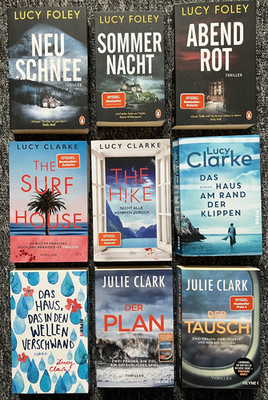 9x Thriller Roman Lucy Foley Clarke Julie Clark The surf house The Hike Abendrot