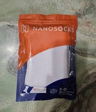 NANOSOCKS 3D Nano-Weave Technology White Compression Socks Size 2 NANOMX-WT2 NEW
