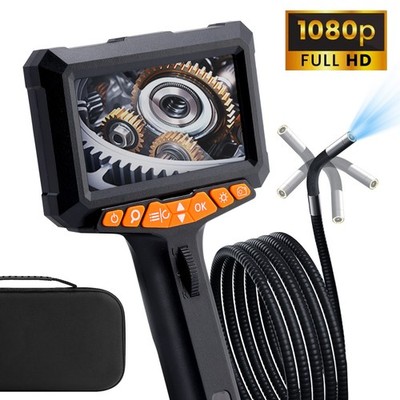 Two-Way Articulating Borescope Industrial Endoscope Inspection Camera 1080P