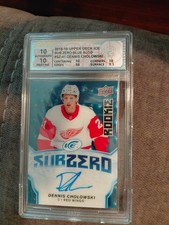 2018-19 Upper Deck Ice Sub Zero Auto Blue #SZ41 Dennis Cholowski GBTC 10